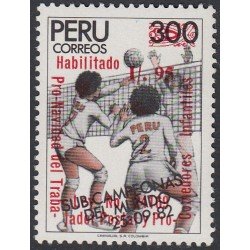 Perú 891 1988 Pro Navidad del trabajador postal y comedores infantiles voleyball MNH