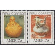 Perú 913/14 1989 Medicina y Cirugía precolombina Upaep MNH Perú 913/14 1989 Medicina y Cirugía precolombina Upaep MNH