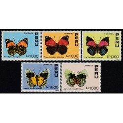 Perú 923/27 1990 Mariposas Butterfly fauna  MNH