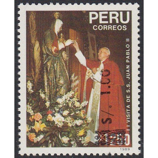 Perú 981 1992 II Visita de Juan Pablo II MNH Perú 981 1992 II Visita de Juan Pablo II MNH