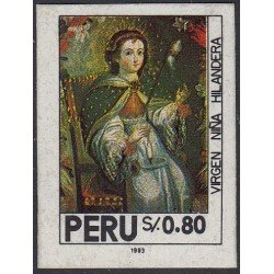Perú 986 1992 Virgen niña hilandera MNH