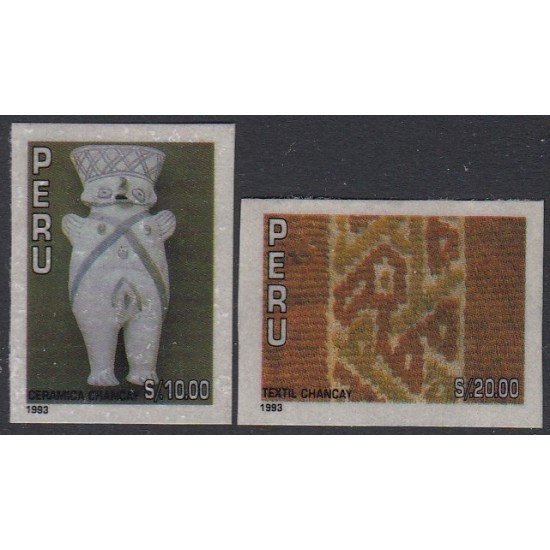Perú 1005/06 1993 Cultura Chancay MNH Perú 1005/06 1993 Cultura Chancay MNH