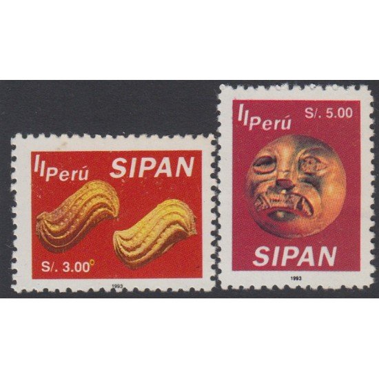 Perú 1021/22 1994 Joyas reales del señor de Sipan MNH Perú 1021/22 1994 Joyas reales del señor de Sipan MNH