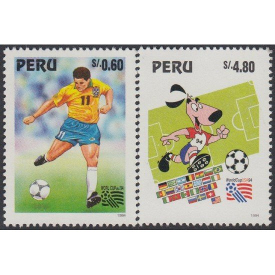 Perú 1026/27 1995 Copa del Mundo de Fútbol football MNH