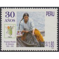Perú 1043 1995 30 Aniversario del programa mundial de alimentación MNH Perú 1043 1995 30 Aniversario del programa mundial de alimentación MNH