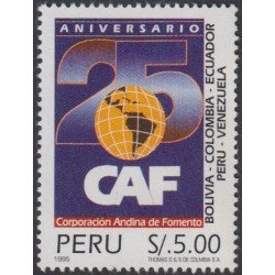 Perú 1049 1995 25 de la Corporación Andina de Fomento Aniversario MNH