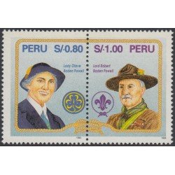 Perú 1063/64 1995 Lady Olave Baden Powell Boy Scouts MNH