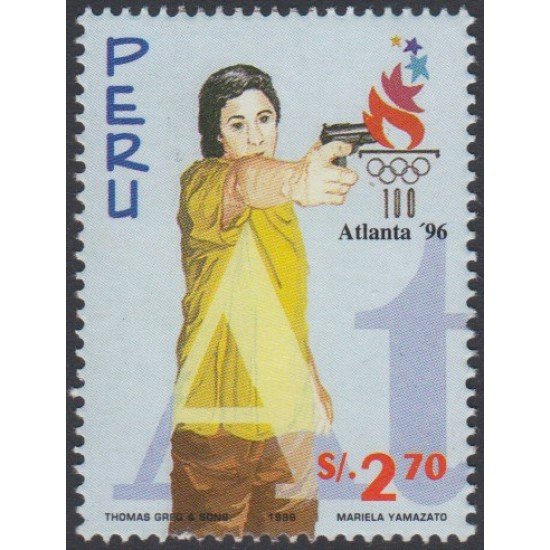 Perú 1093 1996 Juegos olímpicos Atlanta OlympicGames 96 Tiro MNH