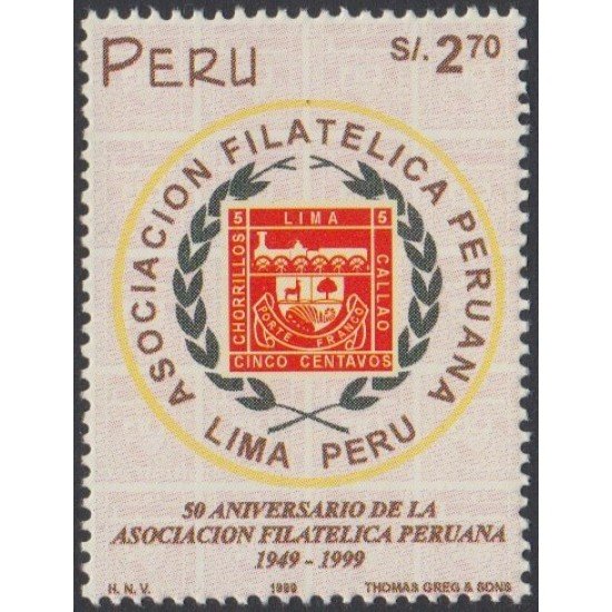 Perú 1160 1999 Asociación Filatélica Peruana MNH