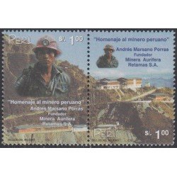 Perú 1225/26 2000 Homenaje al minero peruano MNH