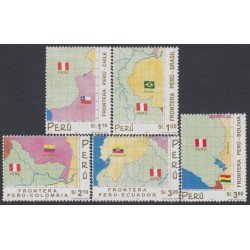 Perú 1260/64 2000 Fronteras MNH
