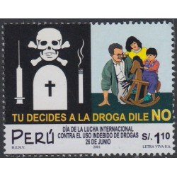 Perú 1278 2001 Día de la lucha internacional contra las drogas MNH