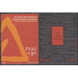 Perú 1283/84 2002 Cumbre Iberoamericana de Jefes de Estado y de Gobiernos MNH