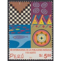 Perú 1288 2002 Día internacional de las poblaciones indígenas MNH