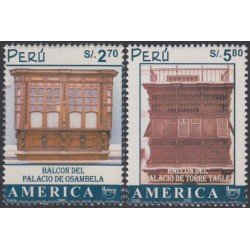 Perú 1303/04 2002 Serie América UPAEP  Patrimonio Mundial MNH