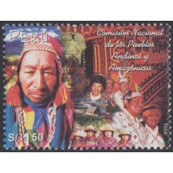 Perú 1332 2002 Comisión Nacional de los pueblos andinos y amazónicos MNH