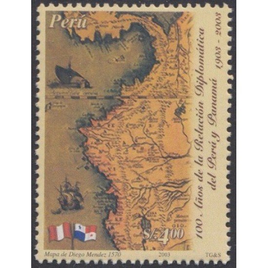 Perú 1349 2003 100 Años de las relaciones de Panamá y Perú MNH