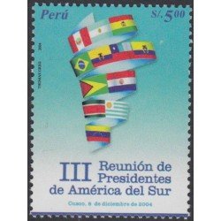 Perú 1466 2004 III Reunión de presidentes de América del Sur MNH Perú 1466 2004 III Reunión de presidentes de América del Sur MNH