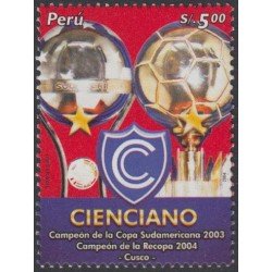 Perú 1472 2005 Fútbol football Cienciano Campeón de la copa sudamericana 2003 MNH