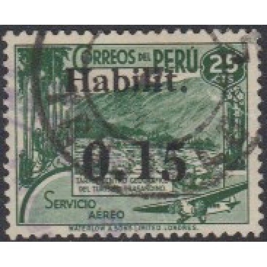 Perú A- 65 1942 Timbre Turismo Usado Perú A- 65 1942 Timbre Turismo Usado