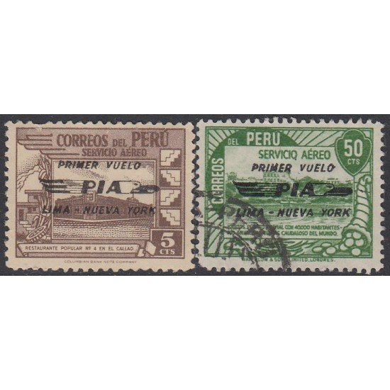 Perú A- 69/70 Primer vuelo Lima - Nueva York Usado Perú A- 69/70 Primer vuelo Lima - Nueva York Usado