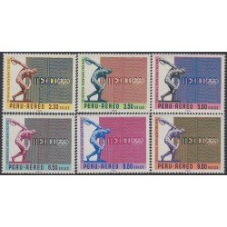 Perú A- 227/32 1969 XIX Juegos olímpicos México MNH Perú A- 227/32 1969 XIX Juegos olímpicos México MNH