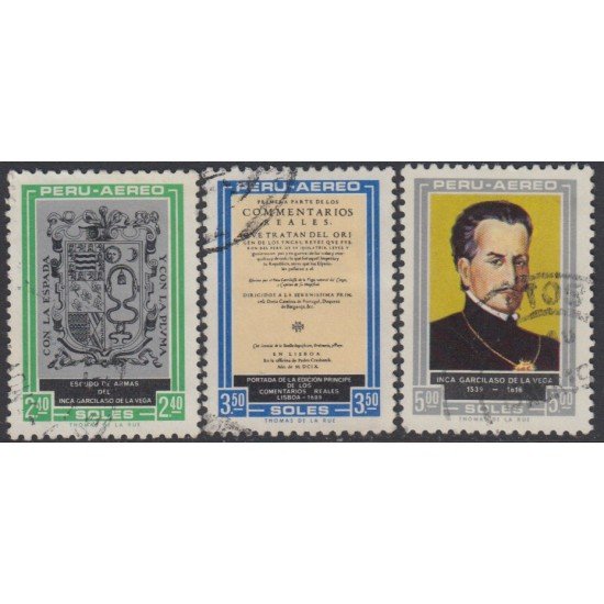 Perú A- 250/52 1969 353 Aniversario de la muerte de Garcilaso de la Vega Usado Perú A- 250/52 1969 353 Aniversario de la muerte de Garcilaso de la Vega Usado