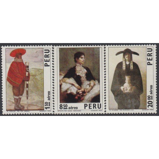 Perú A- 346/48 1973 Pinturas Diversos sujetos MNH Perú A- 346/48 1973 Pinturas Diversos sujetos MNH