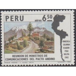 Perú A- 401 1975 Reunión de Ministros de comunicaciones del pacto andino MNH Perú A- 401 1975 Reunión de Ministros de comunicaciones del pacto andino MNH
