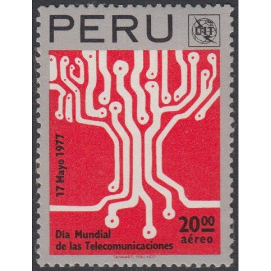 Perú A- 440 1977 Día mundial de las telecomunicaciones MNH