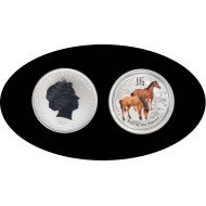Australia 1 OZ onza 2014 Caballo Horse 1$ Color Plata Ag Australia 1 OZ onza 2014 Caballo Horse 1$ Color Plata Ag