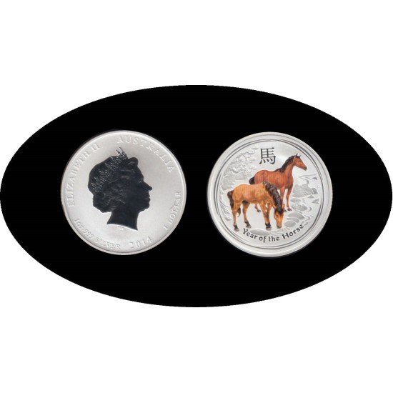 Australia 1 OZ onza 2014 Caballo Horse 1$ Color Plata Ag