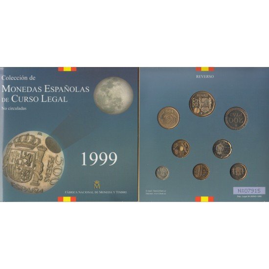 España Spain Cartera Oficial Pesetas 1999 Juan Carlos I FNMT España Spain Cartera Oficial Pesetas 1999 Juan Carlos I FNMT