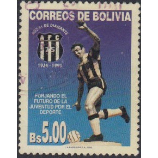 Bolivia 1002 1999 75 Aniversario del Club de Fútbol AFC Usado