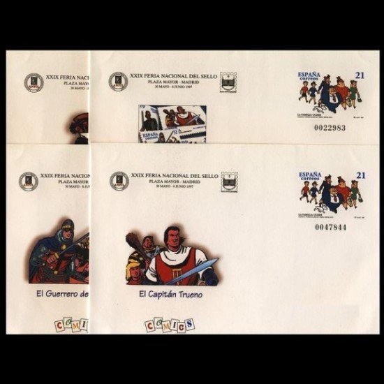Sobres Enteros Postales 41 a/d Cómics 97 1997 41 a/d Carpanta Capitan Trueno Guerreo del Antifaz Sobres Enteros Postales 41 a/d Cómics 97 1997 41 a/d Carpanta Capitan Trueno Guerreo del Antifaz