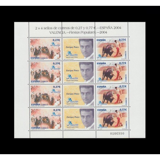 España Spain Minipliego 83 2004 Exposición Mundial Filatelia Toros Enrique Ponce España Spain Minipliego 83 2004 Exposición Mundial Filatelia Toros Enrique Ponce