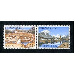 Suiza Switzerland 1024/25 1977 Europa Paisajes MNH Suiza Switzerland 1024/25 1977 Europa Paisajes MNH