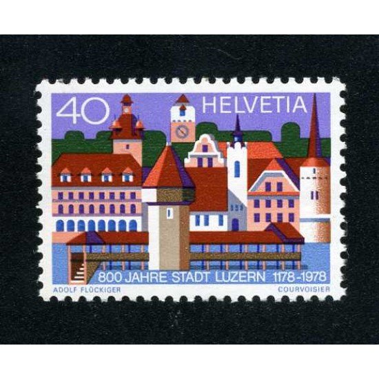 Suiza Switzerland 1047 1978 800 Aniv. de la ciudad de Lucerne MNH Suiza Switzerland 1047 1978 800 Aniv. de la ciudad de Lucerne MNH