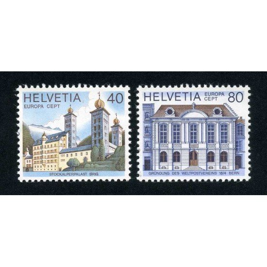 Suiza Switzerland 1058/59 1978 Europa Monumentos históricos MNH Suiza Switzerland 1058/59 1978 Europa Monumentos históricos MNH