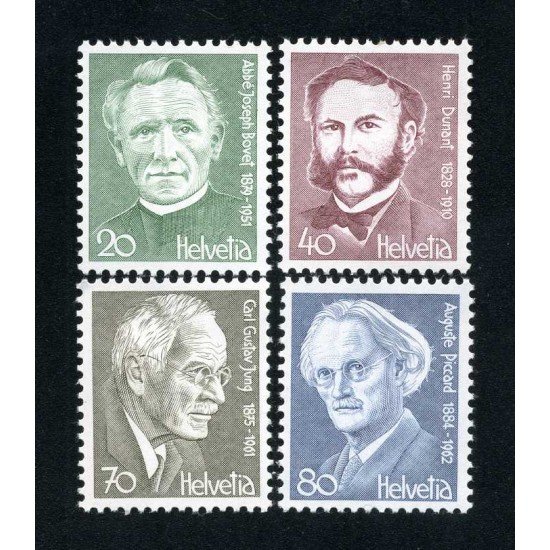 Suiza Switzerland 1067/70 1978 Retratos de personajes célebres MNH