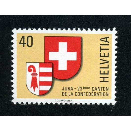 Suiza Switzerland 1071 1978 Jura Ecusson del 23º Canton de la Confederación Escudo MNH Suiza Switzerland 1071 1978 Jura Ecusson del 23º Canton de la Confederación Escudo MNH