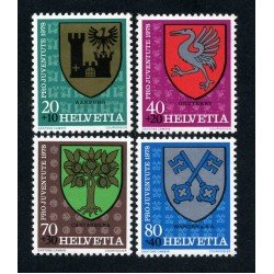 Suiza Switzerland 1072/75 1978 Por la juventud Escudos comunales MNH Suiza Switzerland 1072/75 1978 Por la juventud Escudos comunales MNH