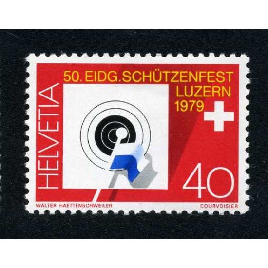 Suiza Switzerland 1077 1979 50 Fiesta federal de tiro Lucerne MNH
