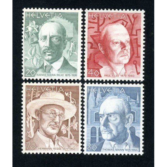 Suiza - 1080/83 - 1979 Pintores y escritores célebres Lujo Suiza - 1080/83 - 1979 Pintores y escritores célebres Lujo