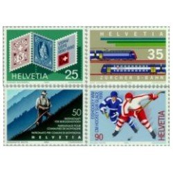 Suiza Switzerland 1338/41 1990 Aniversarios y acontecimientos MNH Suiza Switzerland 1338/41 1990 Aniversarios y acontecimientos MNH