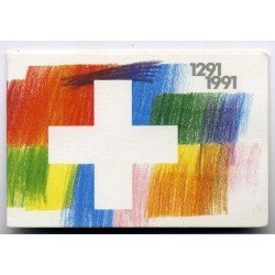 Suiza - 1368-C - 1991 700 Aniv. de la Confederacion Carnet 8 sellos banda horizontal 2 Bloques 4 sellos nº 1368/71 Lujo Suiza - 1368-C - 1991 700 Aniv. de la Confederacion Carnet 8 sellos banda horizontal 2 Bloques 4 sellos nº 1368/71 Lujo
