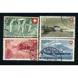 Suiza Switzerland 437/40 1947 Fiesta nacional A favor de los enfermos y contra el cáncer Usados Suiza Switzerland 437/40 1947 Fiesta nacional A favor de los enfermos y contra el cáncer Usados