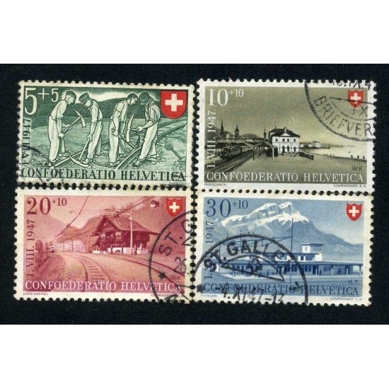 Suiza Switzerland 437/40 1947 Fiesta nacional A favor de los enfermos y contra el cáncer Usados Suiza Switzerland 437/40 1947 Fiesta nacional A favor de los enfermos y contra el cáncer Usados