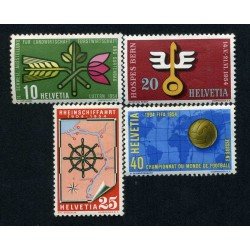 Suiza Switzerland 544/47 1954 Serie de propaganda Acontecimientos MH Suiza Switzerland 544/47 1954 Serie de propaganda Acontecimientos MH