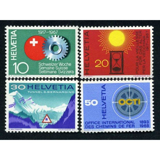 Suiza Switzerland 791/94 1967 Serie de propaganda Acontecimientos MNH Suiza Switzerland 791/94 1967 Serie de propaganda Acontecimientos MNH